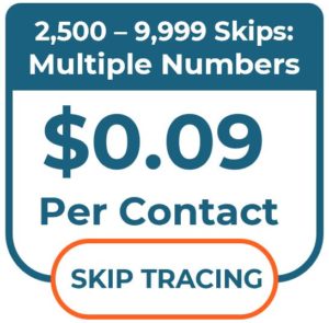 SKIP TRACING: MULTIPLE NUMBERS 2500 - 9999 Skips Best Real Estate Skip Tracing